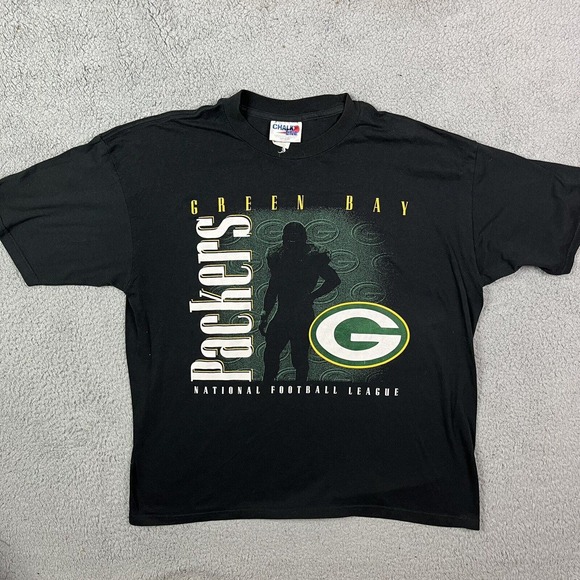 Vintage‎ Green Bay Packers T Shirt NFL Football Chalk Line Size XL - Picture 1 of 8